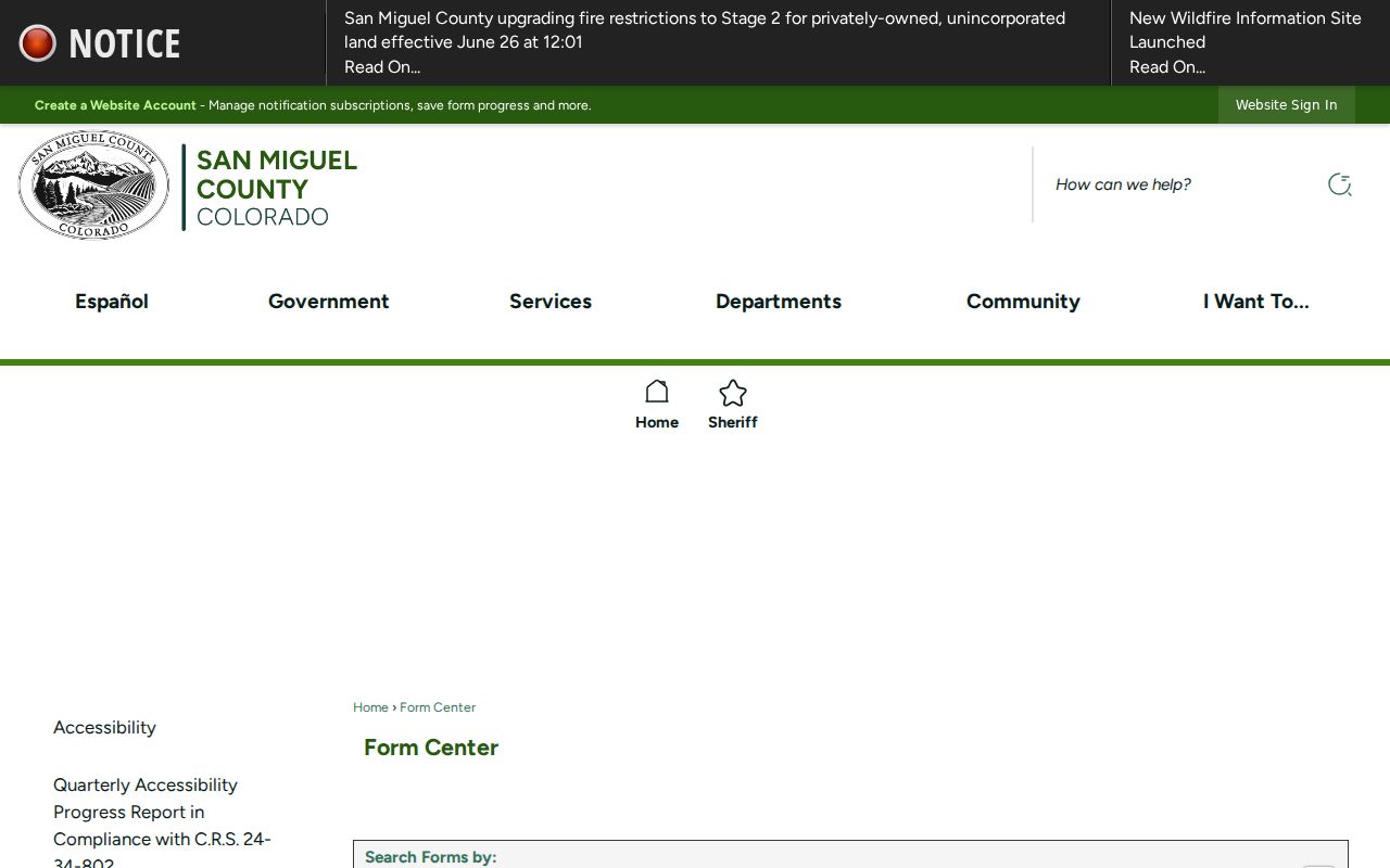 San Miguel County criminal court records sheriff records request form