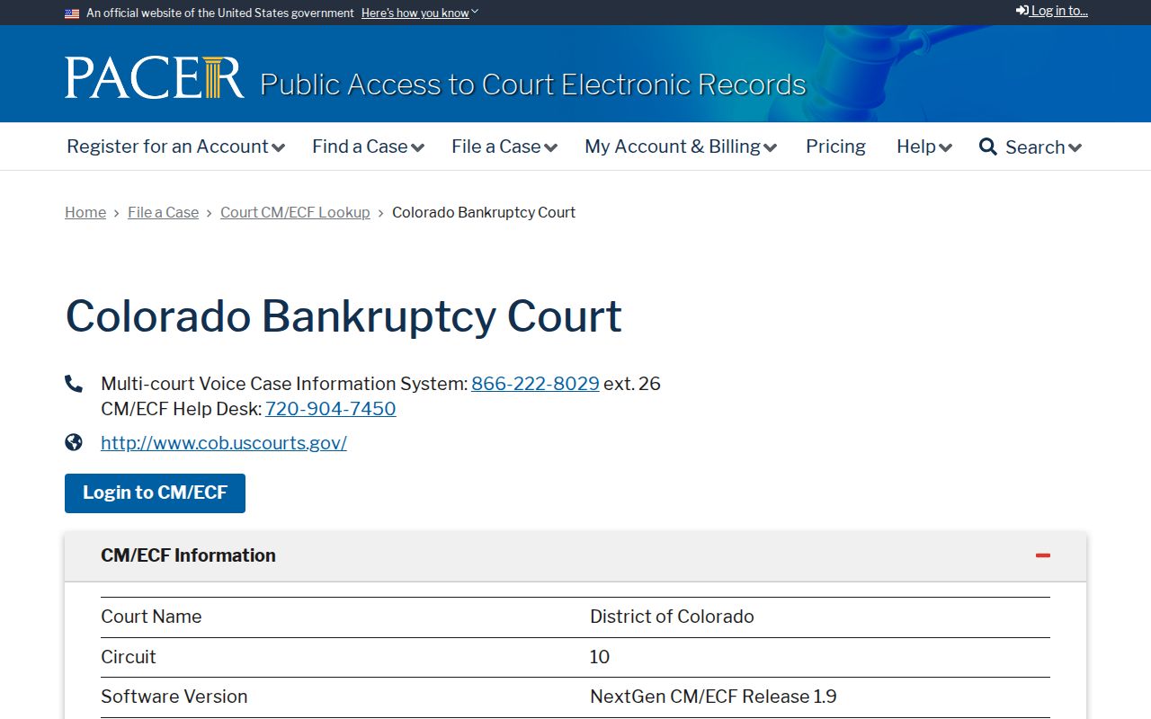 San Miguel County marriage and divorce records PACER bankruptcy court lookup