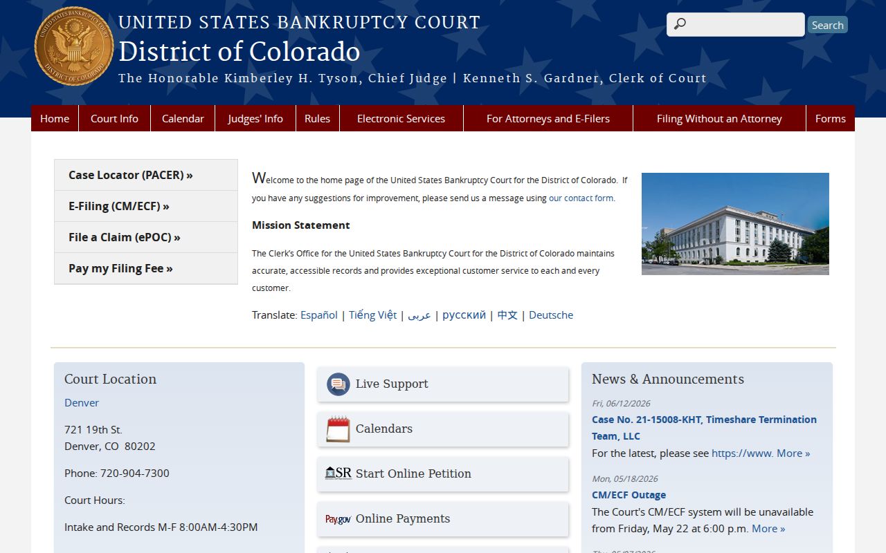 San Miguel County marriage and divorce records Colorado bankruptcy court reference